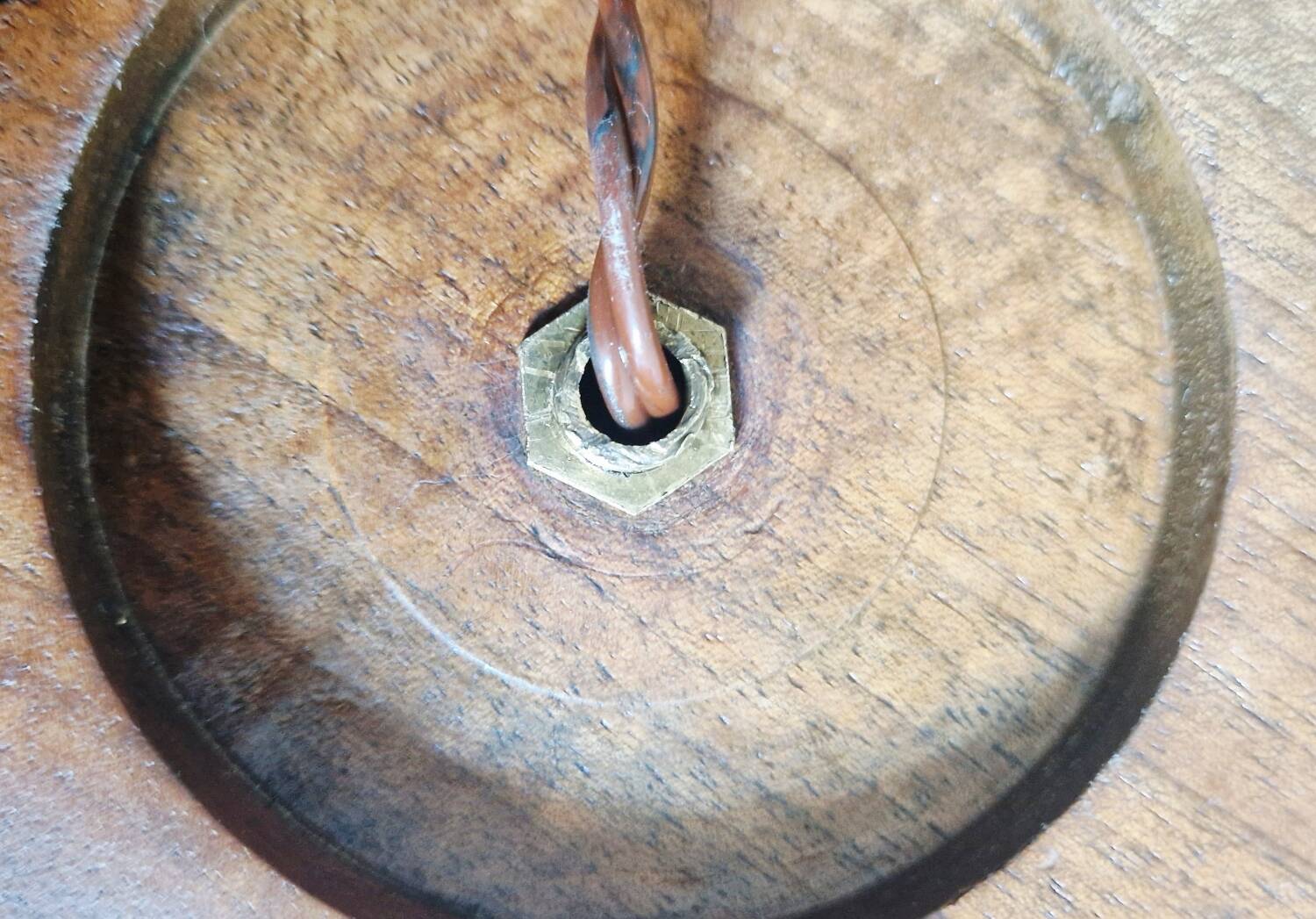 Art Deco style articulated lamp - Wood and brass - 1930s period