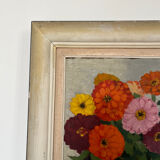 Oil on canvas flowers