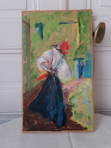 Painting woman in front of her mirror