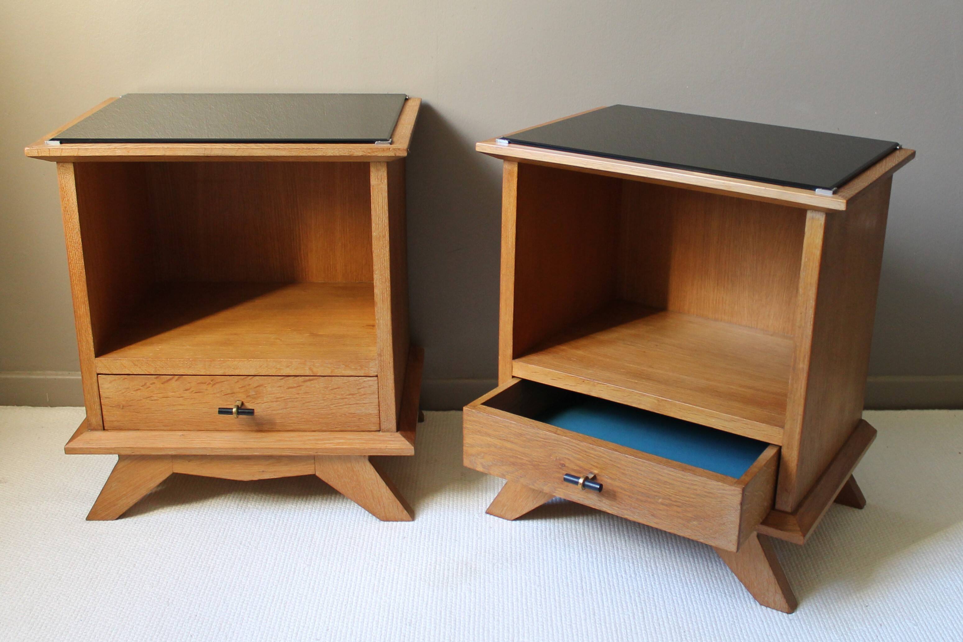 Pair of 50s/60s bedside tables