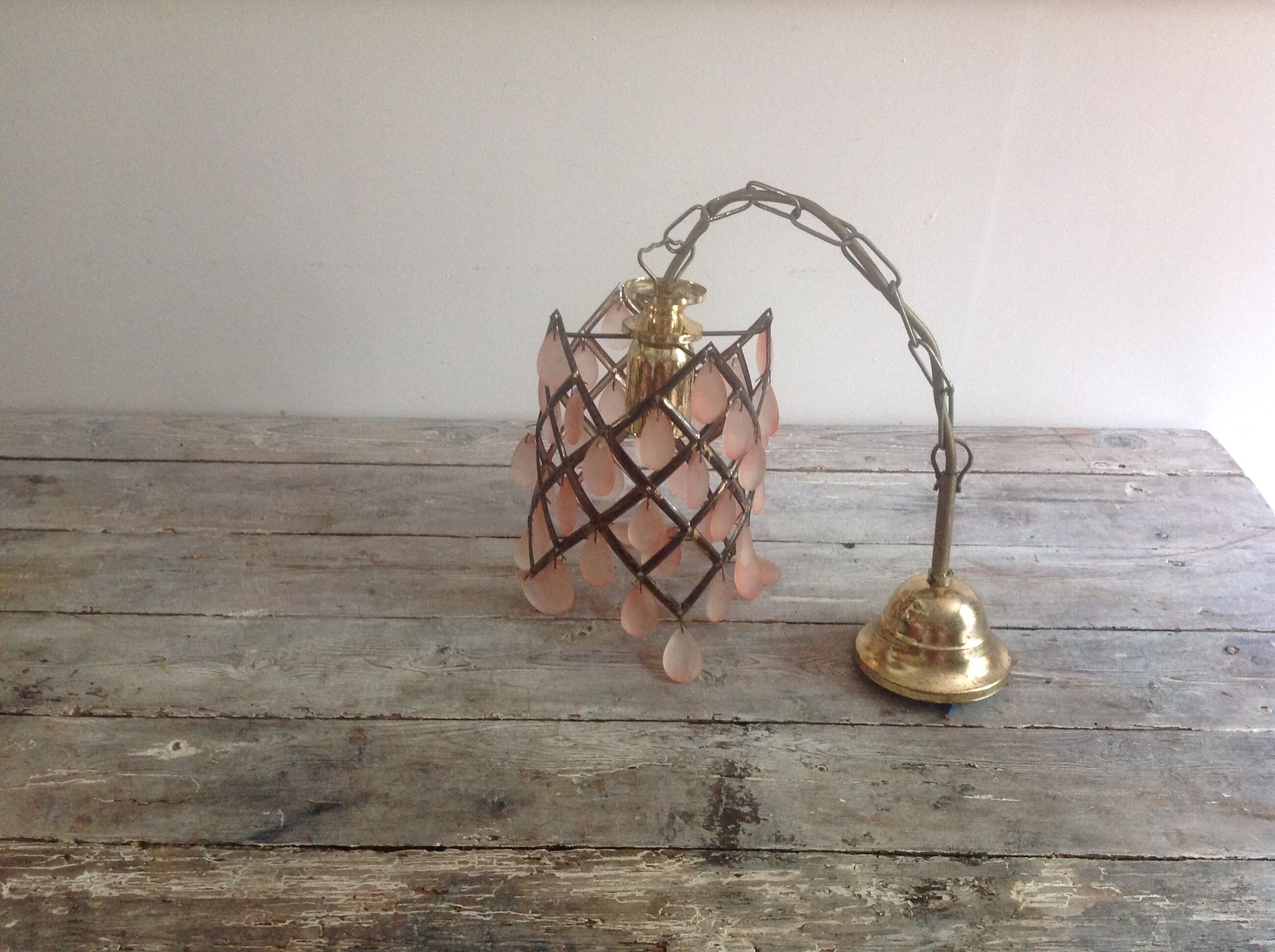 Hanging lamp with stamps