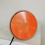 Vintage Orange Gooseneck Desk Lamp: 1970s Industrial Table Light