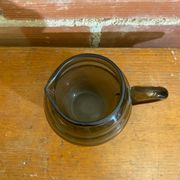 Pichet Ancien ART DÉCO Verre moulé fumé Cuisine Vintage #C604