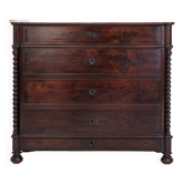 19th century walnut chest of drawers