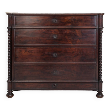 19th century walnut chest of drawers