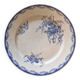 Assiette ancienne Sarreguemines en terre de fer