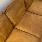 Danish sofa from the 70s in oak and buffalo leather