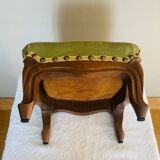 Louis XV footrest in walnut, 19th century, curved base