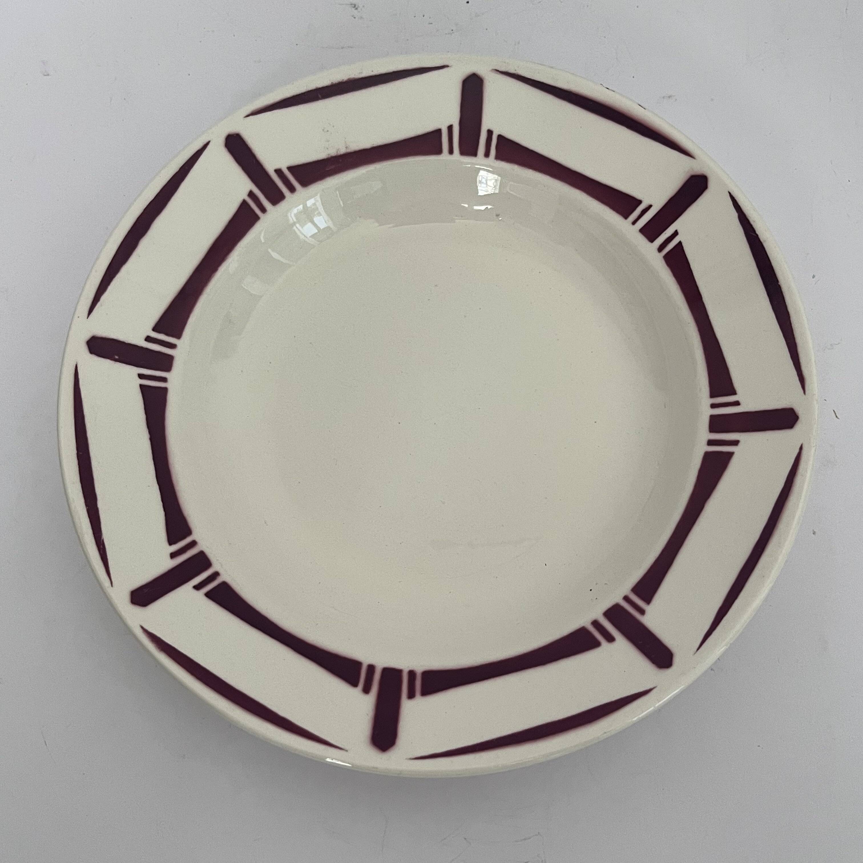10 deep plates - Badonviller, Louise service
