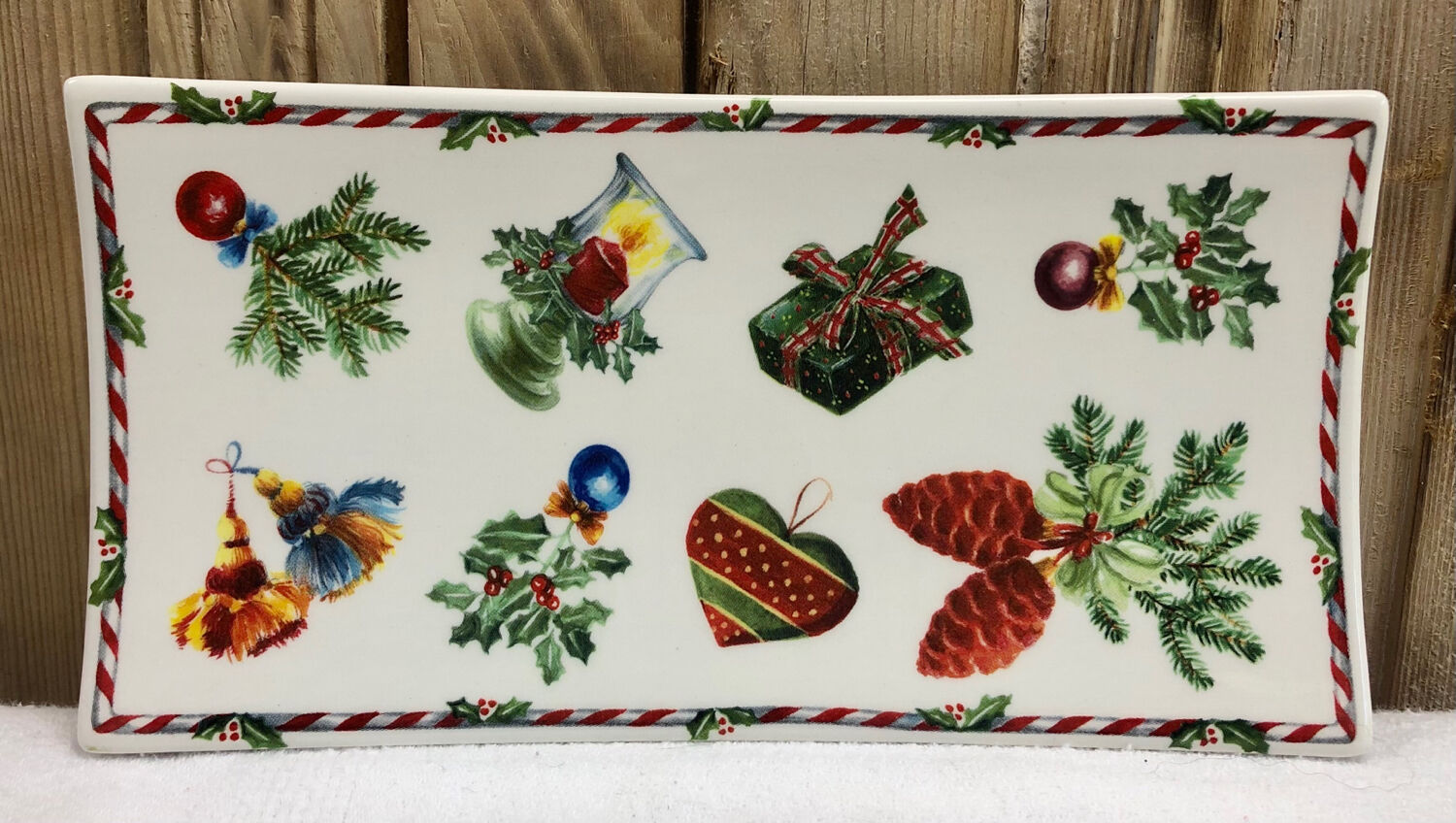 Ravier earthenware tray Gien Noel