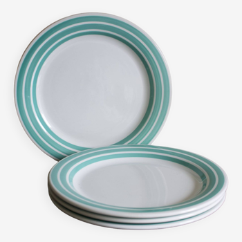 4 ceramic plates Quadrifoglio Italy