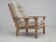 1970s, Danish armchair, furniture wool, solid oak wood.