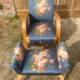 Art Deco armchair and its footrest