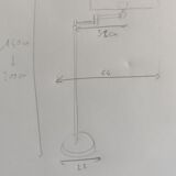 Articulated reading floor lamp from the 80s