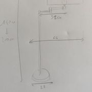 Articulated reading floor lamp from the 80s