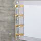 Illuminated dressing room mirror by Gaetano Sciolari in chrome and brass, Italy, 1970s