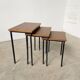 Tables gigogne teck moderniste années 50