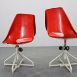 1960s Miroslav Navratil Set of Eight Fiberglass Chairs for Vertex, Czechosl