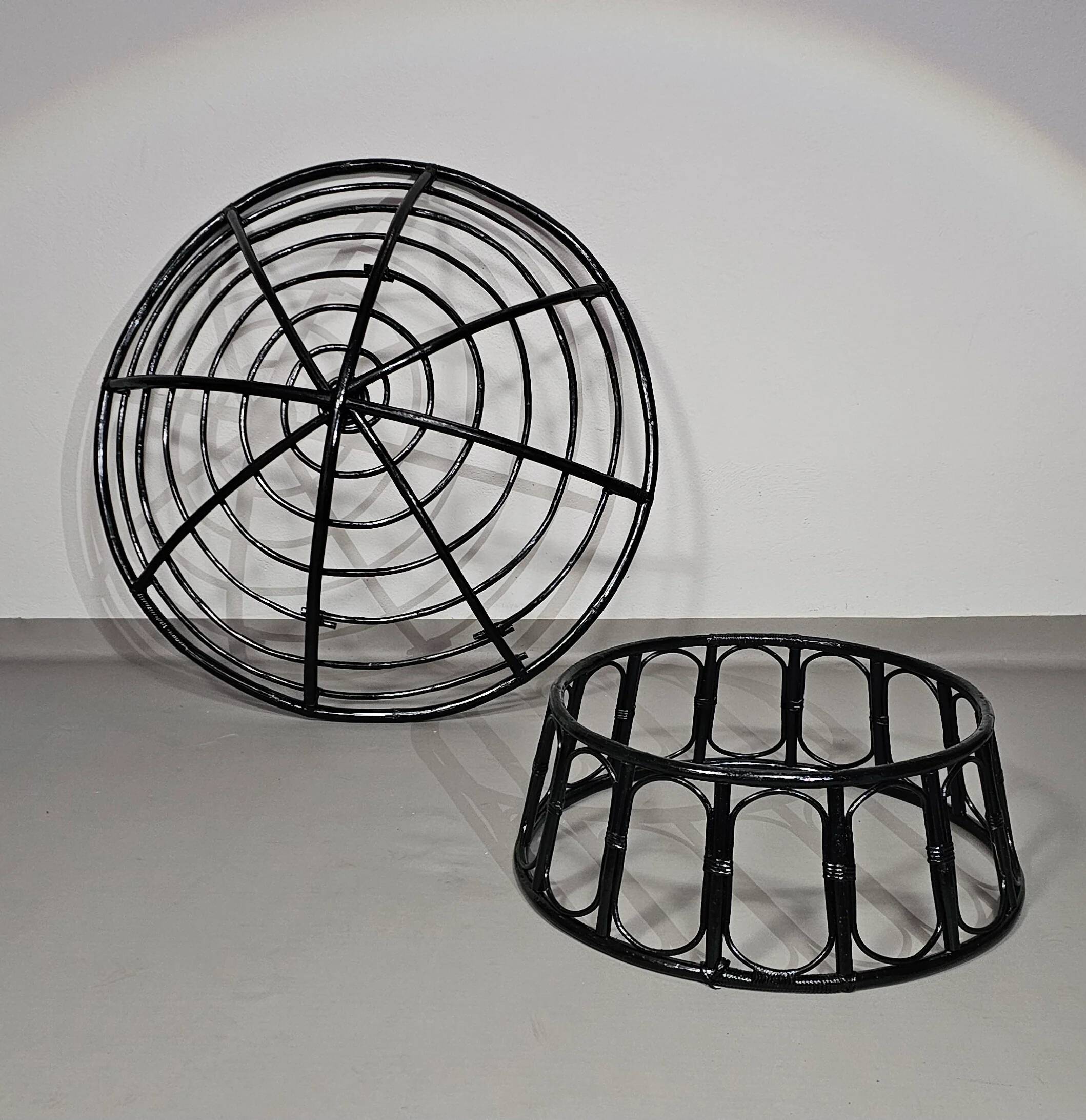 Papasan rattan lounge chair 1970s