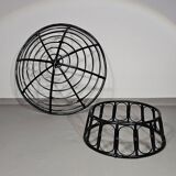 Papasan rattan lounge chair 1970s