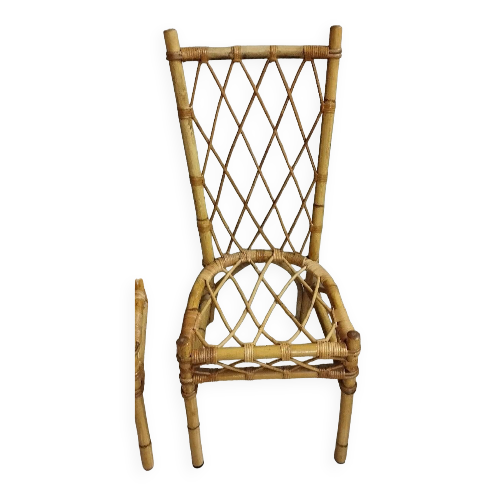 Set of 6 rattan chairs