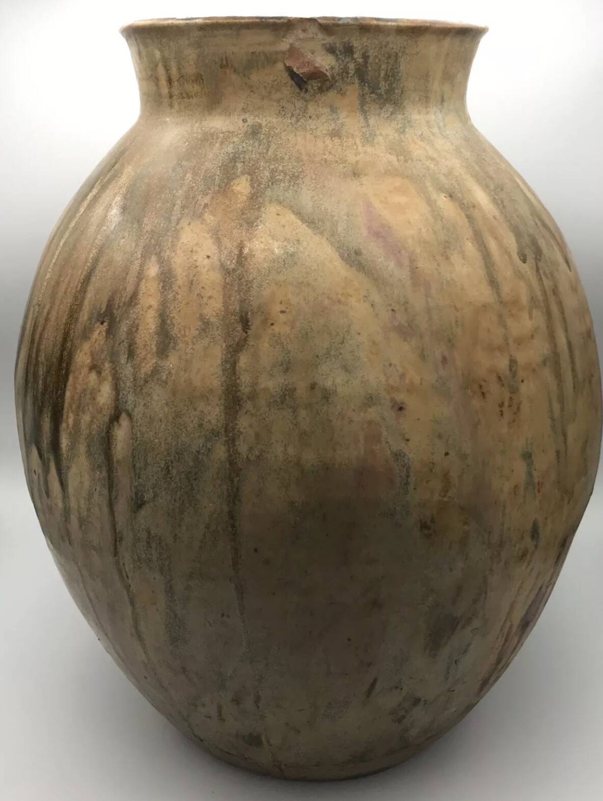 Large vase lucien arnaud sandstone from saint amand en puysaye 1920 art nouveau