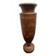Turned and carved wooden vase, mid-20th century
