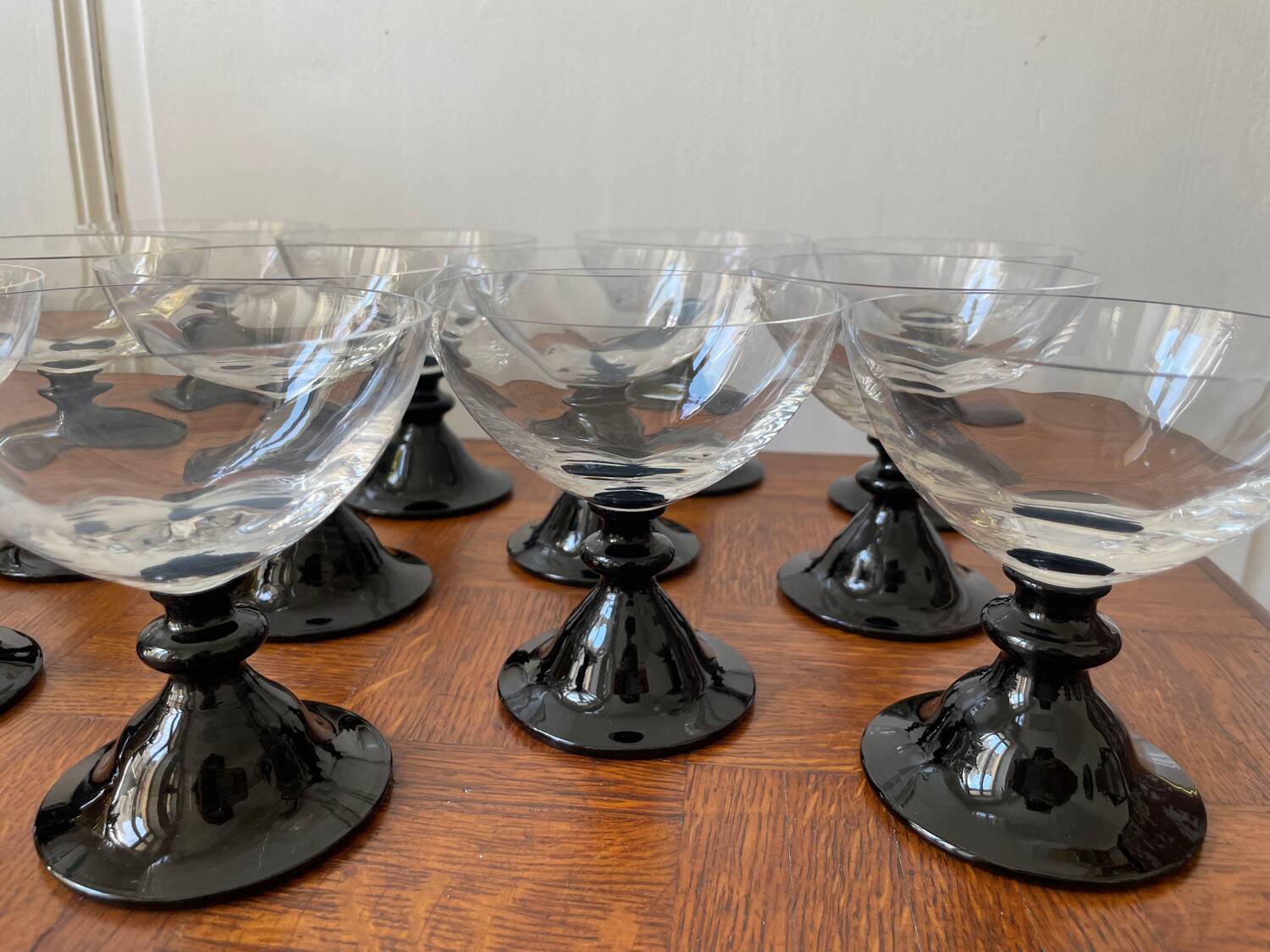 Set of 12 retro dessert cups