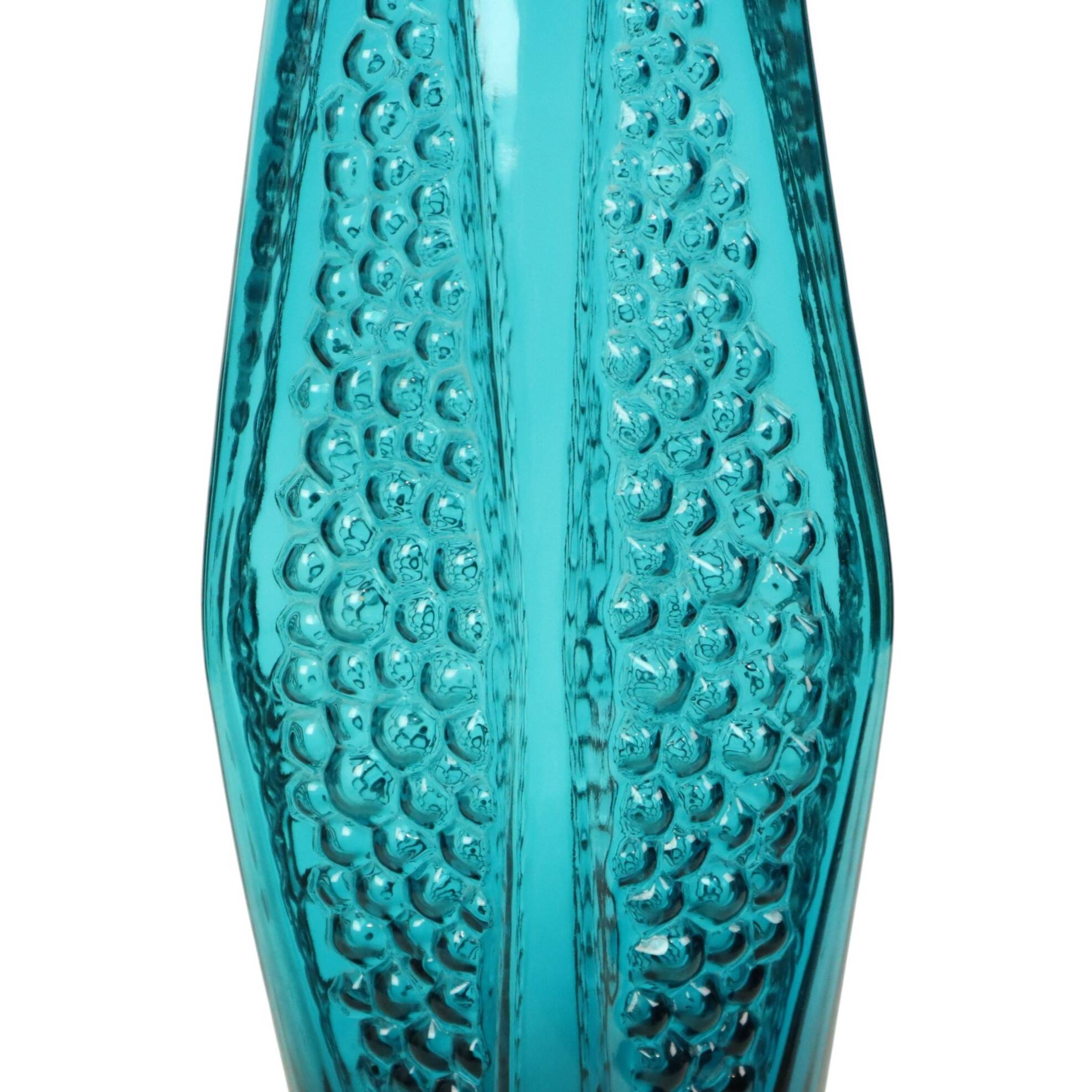 Vase à bulles vintage design bleu Stolle Nieman 1970