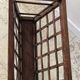 Vintage woven oak magazine rack