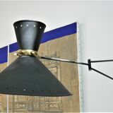 Roger Mathieu's diabolo sconce for Lunel with double lighting