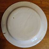Assiette ancienne Panier au Coq faïence de Lunéville
