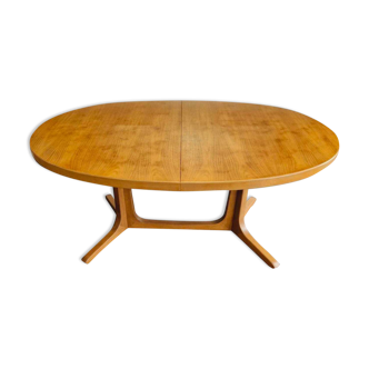 Vintage Baumann extendable table, teak and rosewood, 1970s