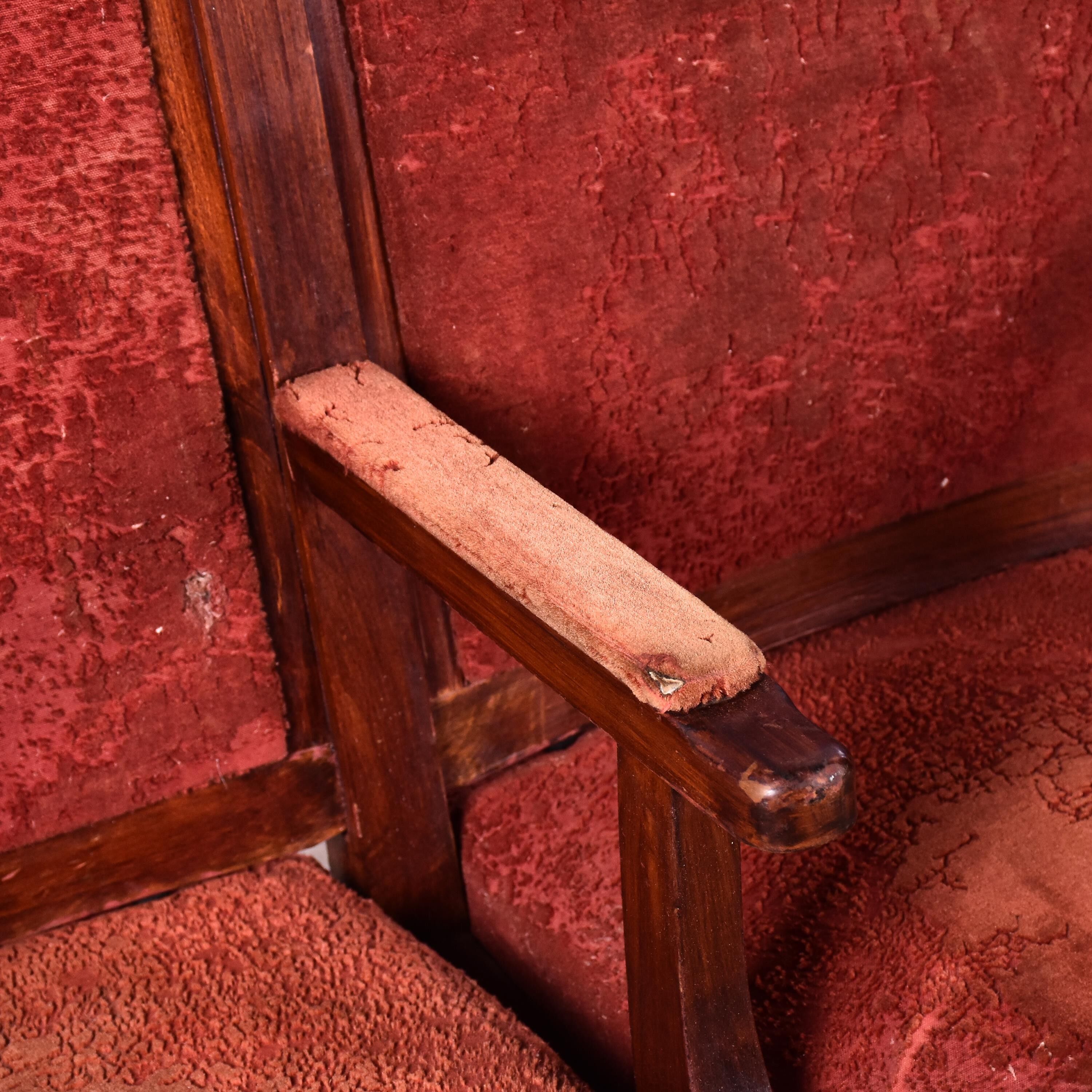 Velvet theater seat folding