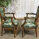 Pair of Louis XVI style armchairs in beech from the 19th century.
