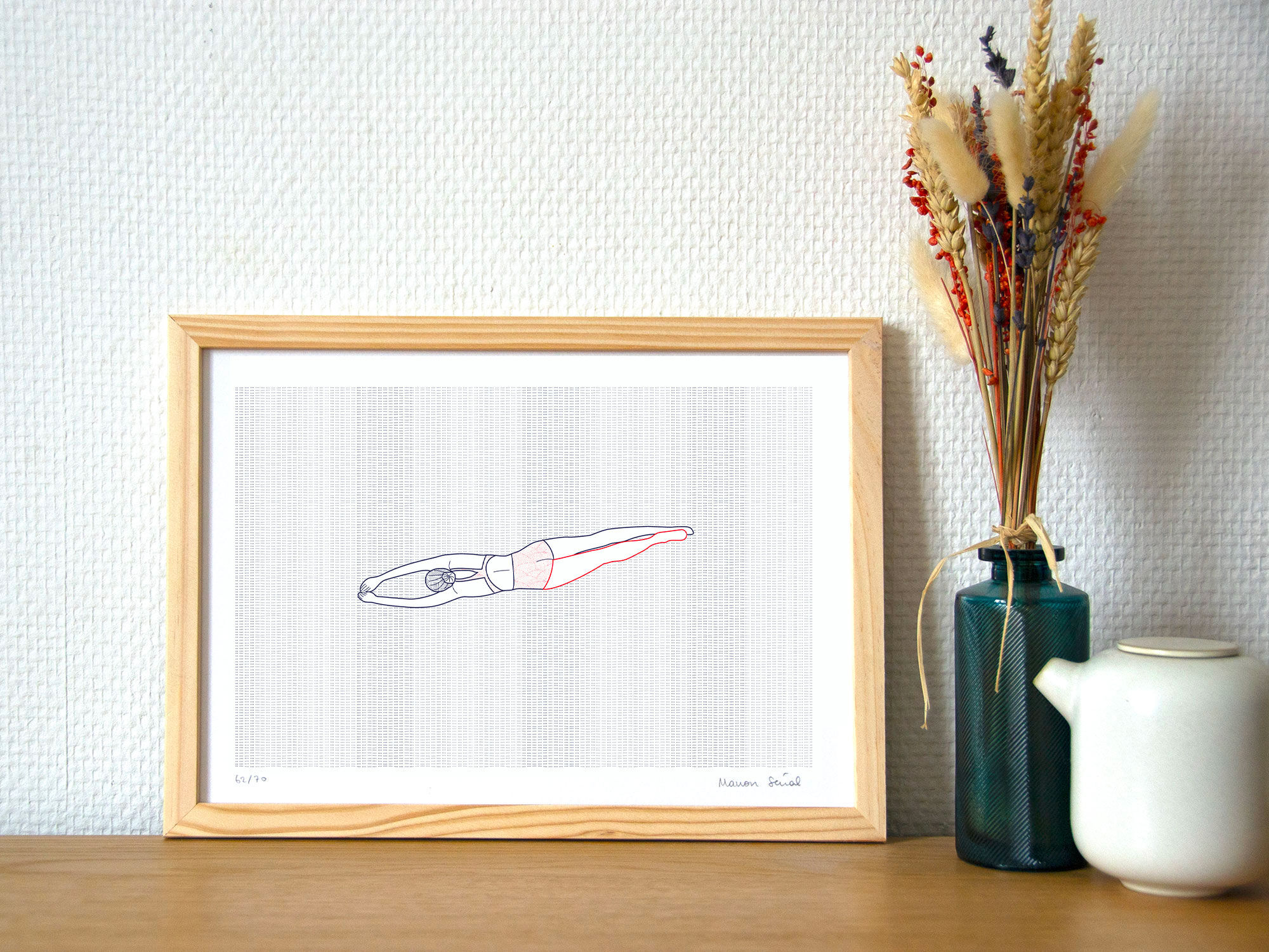 Illustration A4 Naiade No. 8/8 Brittany blue bather