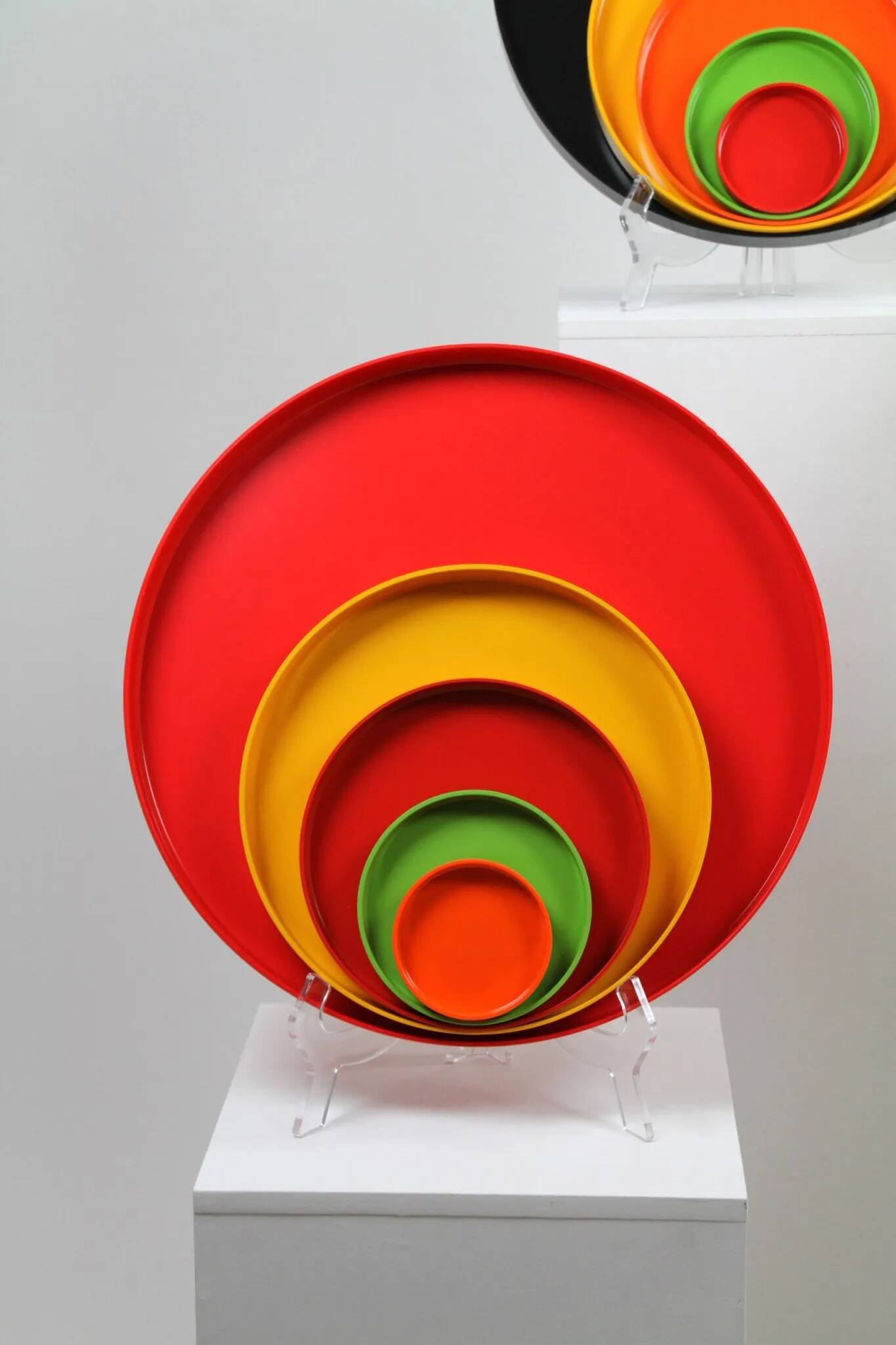 Allbricka Melamine Tray Sets — Sweden, 1960s/1970s
