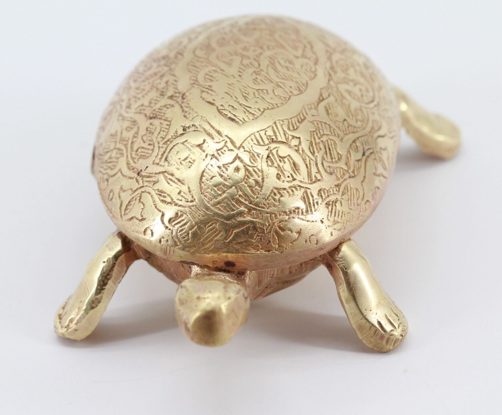 Old brass turtle ashtray