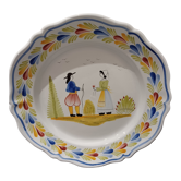 Round dish decorated with H Henriot