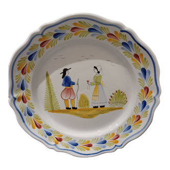 Round dish decorated with H Henriot