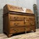 Commode scriban époque Louis XV en noyer, ronce et filets de marqueterie