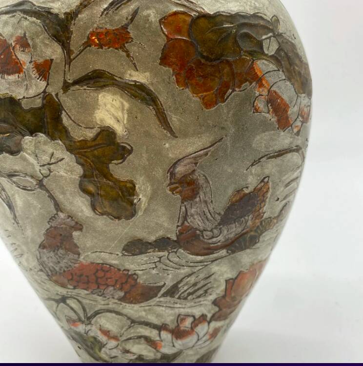 Vase « Meiji » laiton cloisonné, 1900s