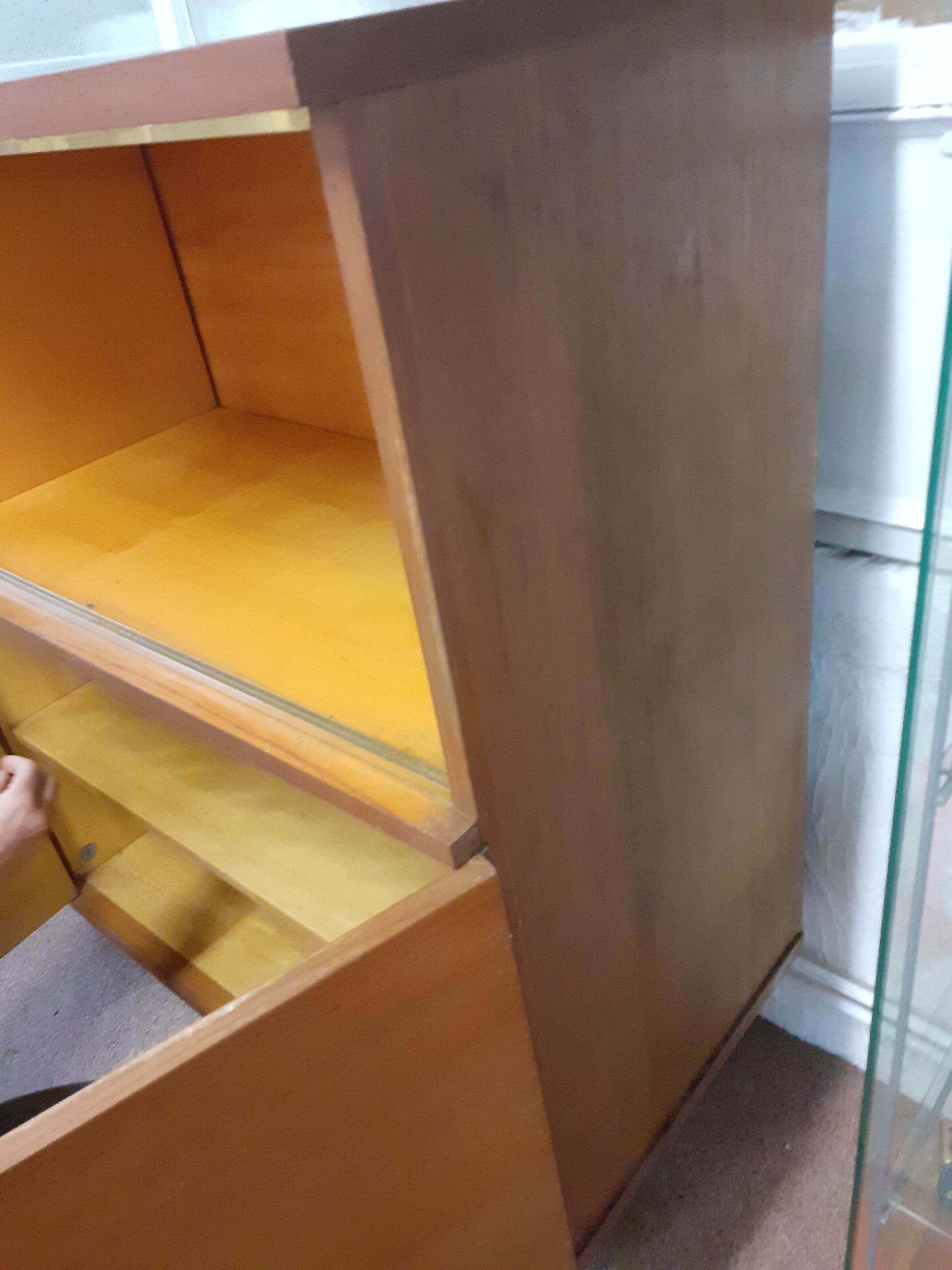 Seventies buffet scandinavian foot compass