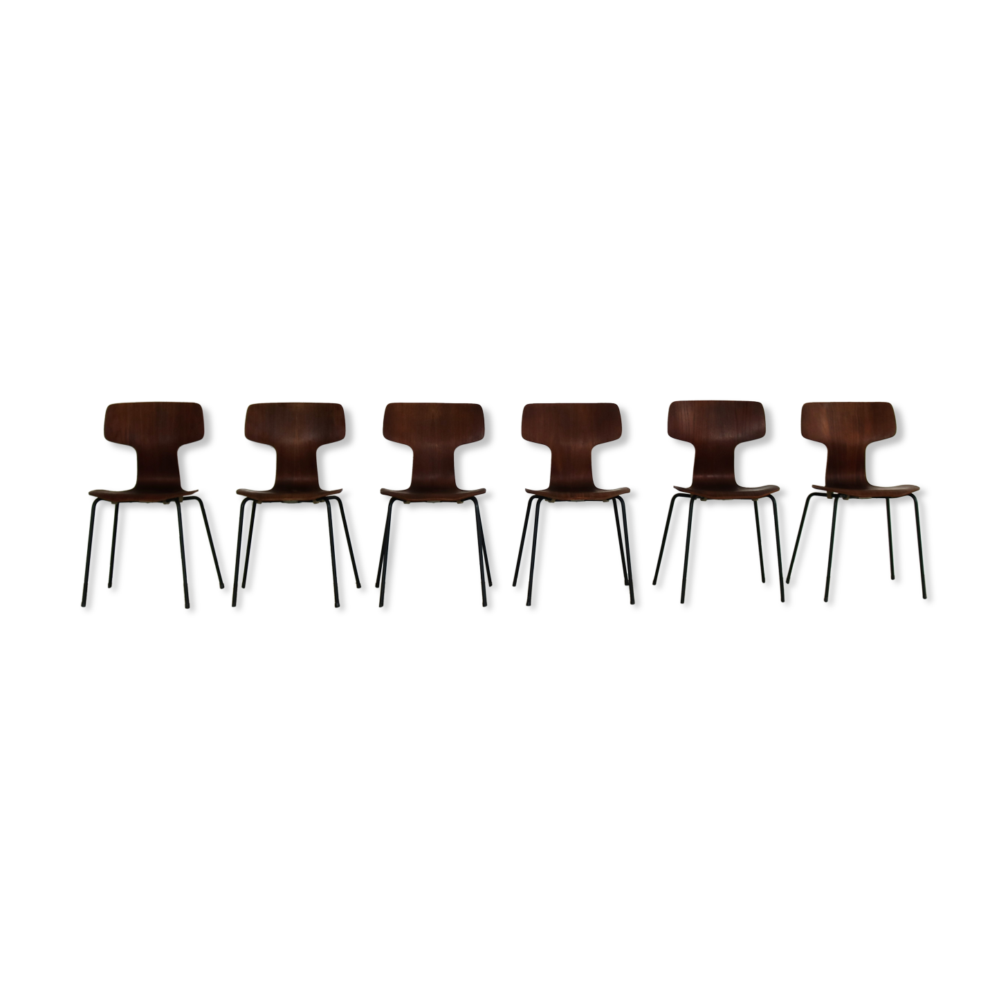 Set of 6 dining chairs model 3103 by Arne Jacobsen