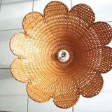 Vintage rattan flower hanging