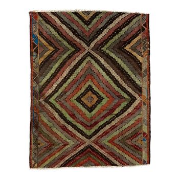 Tapis kilim turc vintage 280x215 cm laine jajim kelim