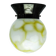 Art Deco ceiling lamp with glass shade from Polam, Poland, 1950s