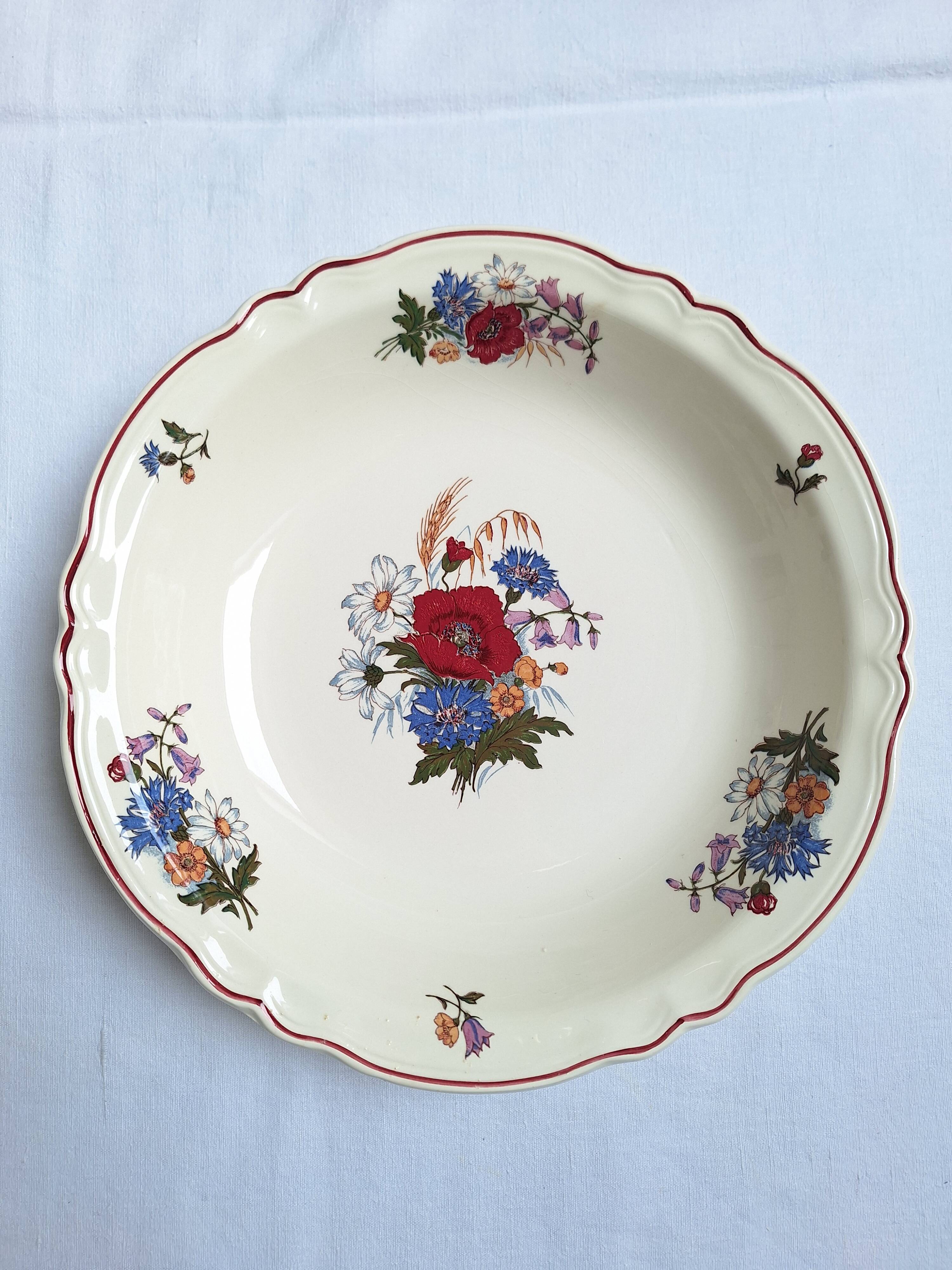 Sarreguemines round deep dish, Agreste model