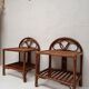 Paire de chevets rotin vintage