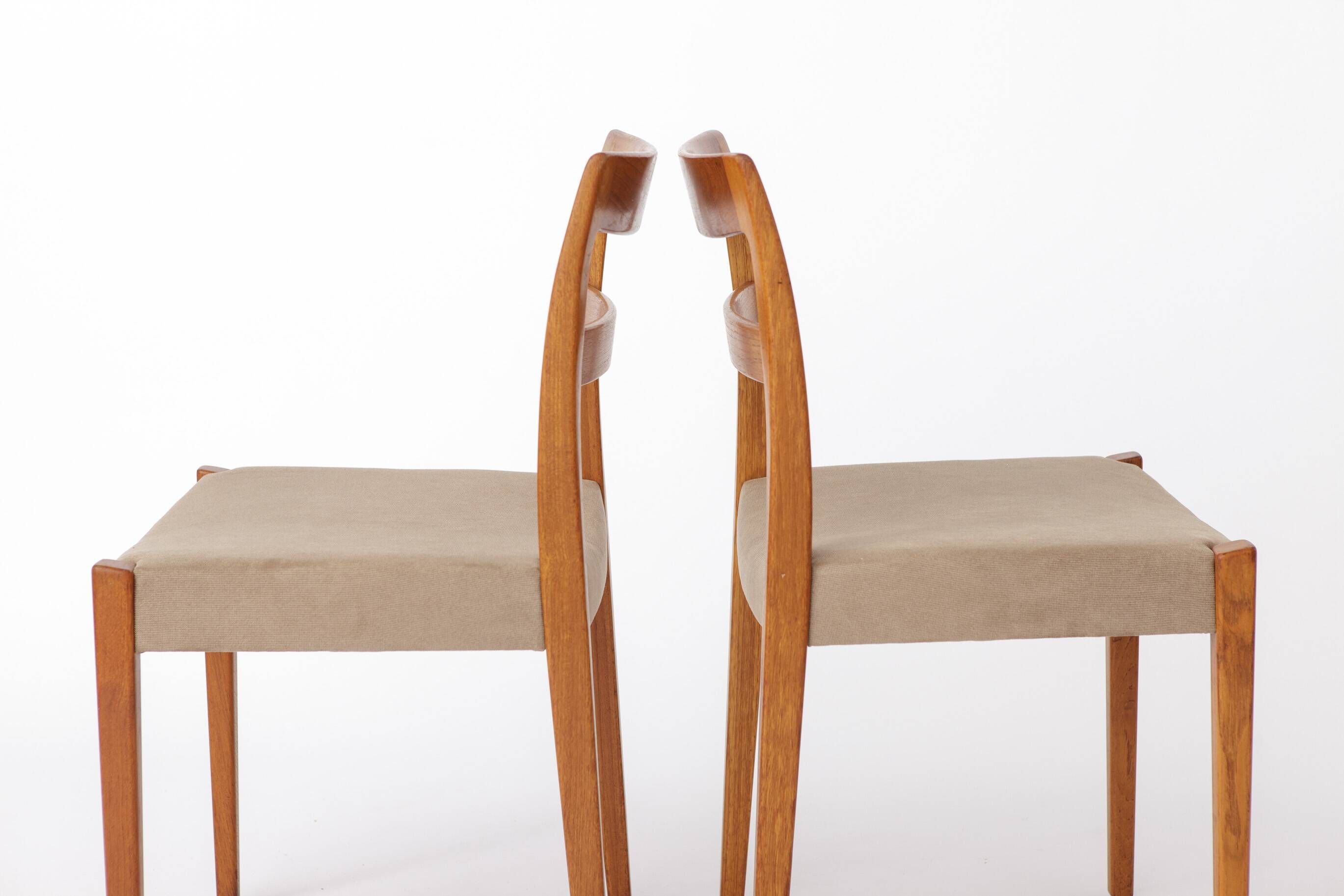 2 of 8 Garmi Dining Chairs by Nils Jonsson for Troeds, 1960s Swedish Teak
